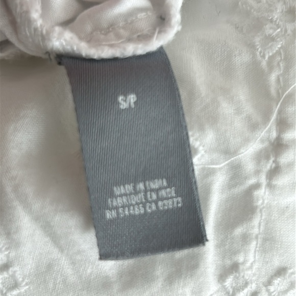 Aerie White Cutout Tie Front Cotton Eyelet Smocked Back Romper Size S - Picture 8 of 16